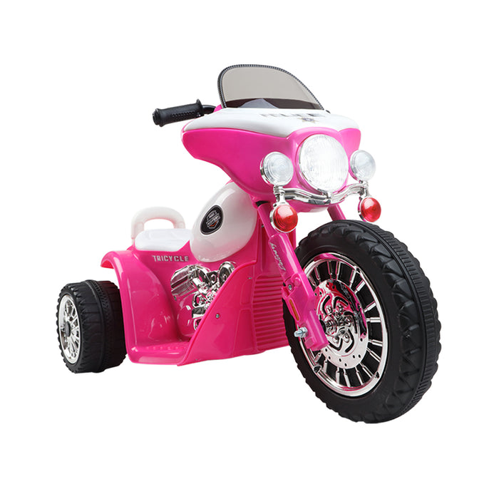 Funzee Kids Ride On Electric Chopper Bike with Lights | Kids Battery Operated Ride On Bike in Pink