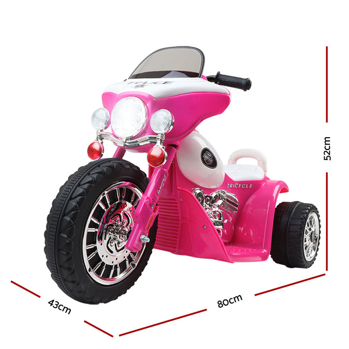 Funzee Kids Ride On Electric Chopper Bike with Lights | Kids Battery Operated Ride On Bike in Pink