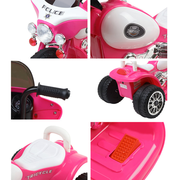 Funzee Kids Ride On Electric Chopper Bike with Lights | Kids Battery Operated Ride On Bike in Pink