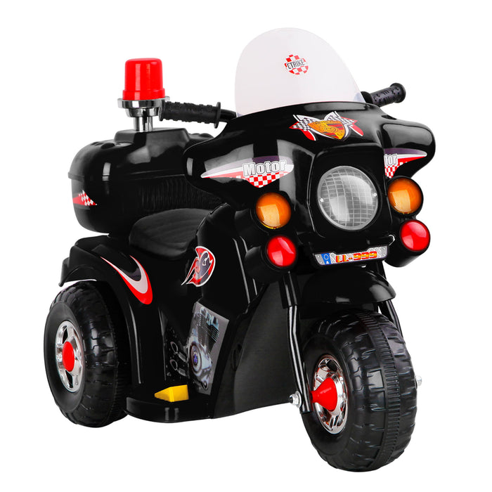 Funzee Kids Ride On Electric Motorbike with Lights | Kids Battery Operated Ride On Bike In Black