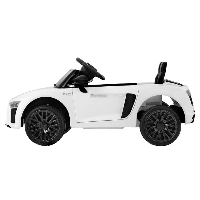 Funzee Kids Ride On Electric Audi R8 Licensed Car | Audi Electric Toy Sports Cars 12V Battery White