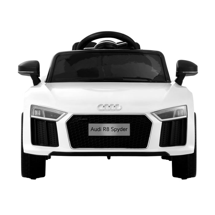 Funzee Kids Ride On Electric Audi R8 Licensed Car | Audi Electric Toy Sports Cars 12V Battery White