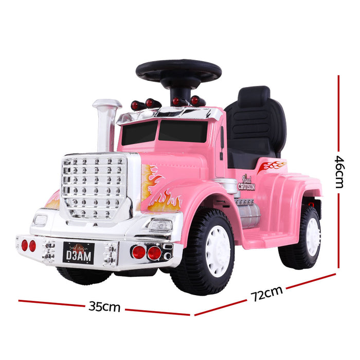 Funzee Kids Ride On Electric Toy Truck | Kids Battery Operated Ride on Truck in Pink