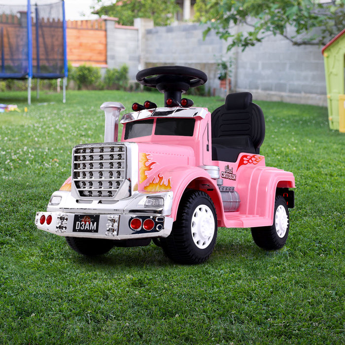 Funzee Kids Ride On Electric Toy Truck | Kids Battery Operated Ride on Truck in Pink