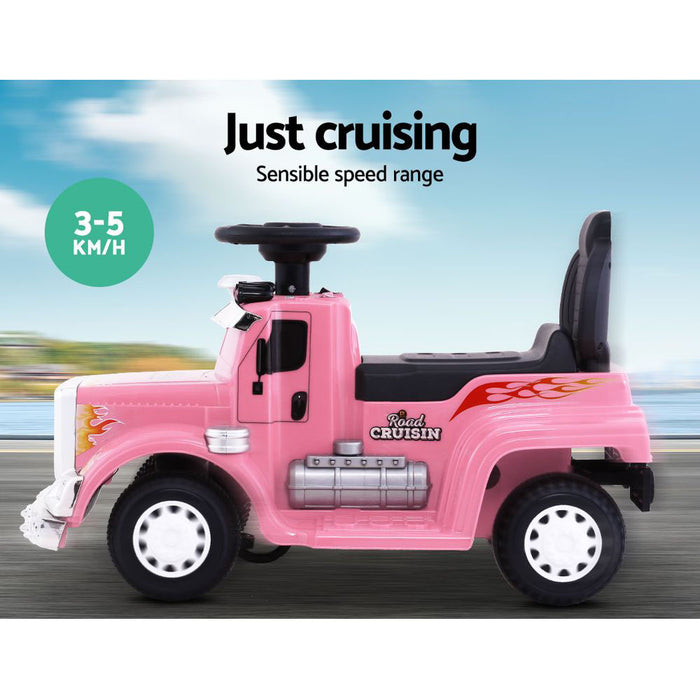 Funzee Kids Ride On Electric Toy Truck | Kids Battery Operated Ride on Truck in Pink