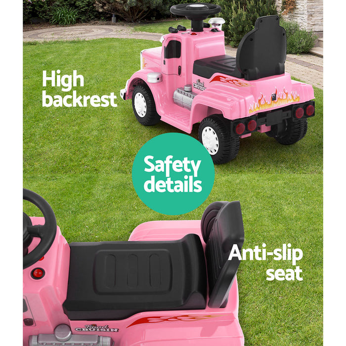 Funzee Kids Ride On Electric Toy Truck | Kids Battery Operated Ride on Truck in Pink