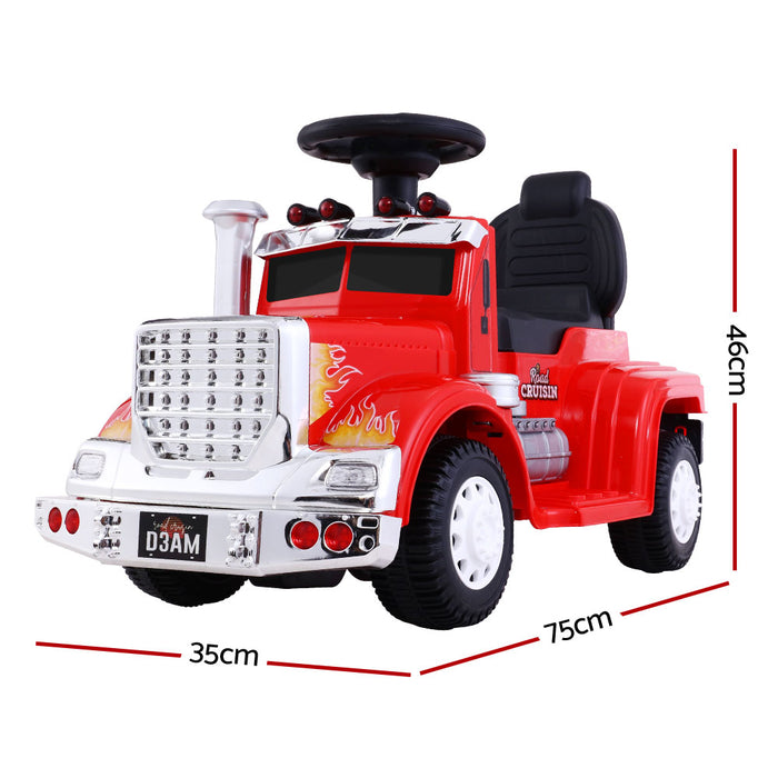 Funzee Kids Ride On Electric Toy Truck | Kids Battery Operated Ride on Truck in Red