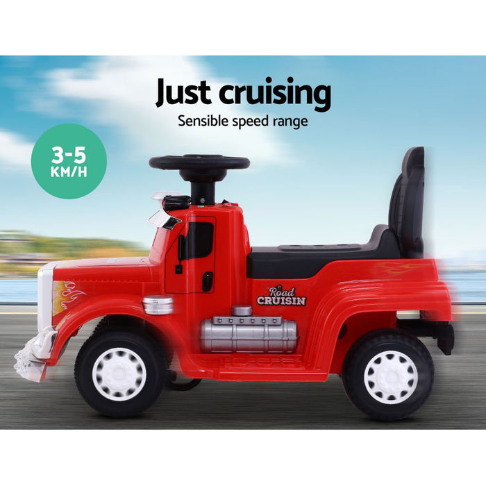 Funzee Kids Ride On Electric Toy Truck | Kids Battery Operated Ride on Truck in Red