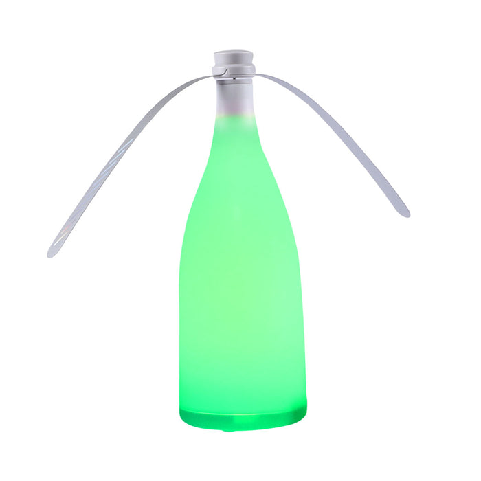 Natural LED Fly Repellent Fan | Bug Free Safe Trap | Picnic Outdoor Insect Repeller in Green