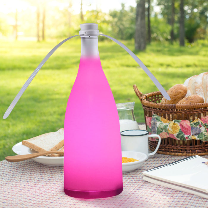 Natural LED Fly Repellent Fan | Bug Free Safe Trap | Picnic Outdoor Insect Repeller in Pink