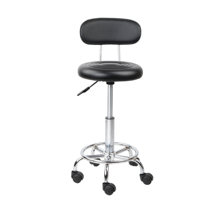 Viera 360° Rotatable Swivel Salon Stool in Black | Hairdessing Highback Gas Lift Stool