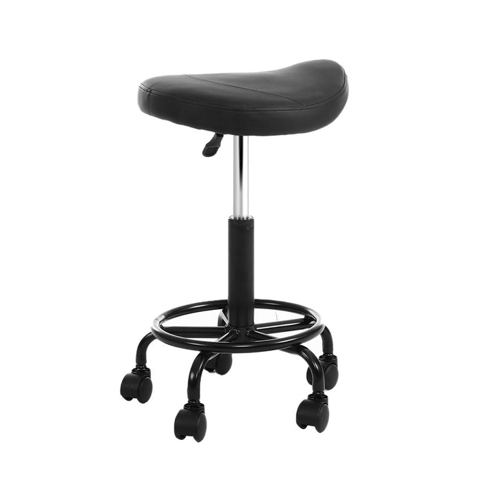 Vernezza 360° Rotatable Swivel Salon Stool in Black | Beauty Barber Hairdressing Stool