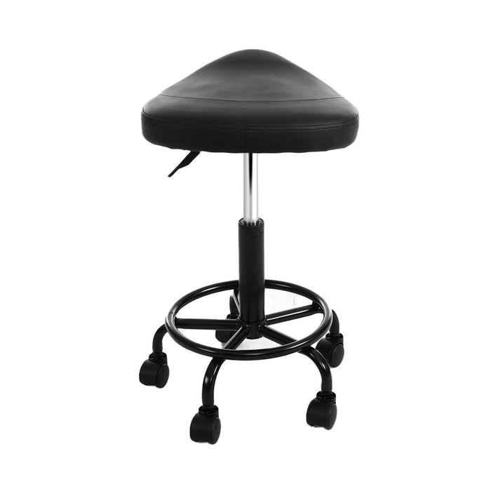 Vernezza 360° Rotatable Swivel Salon Stool in Black | Beauty Barber Hairdressing Stool