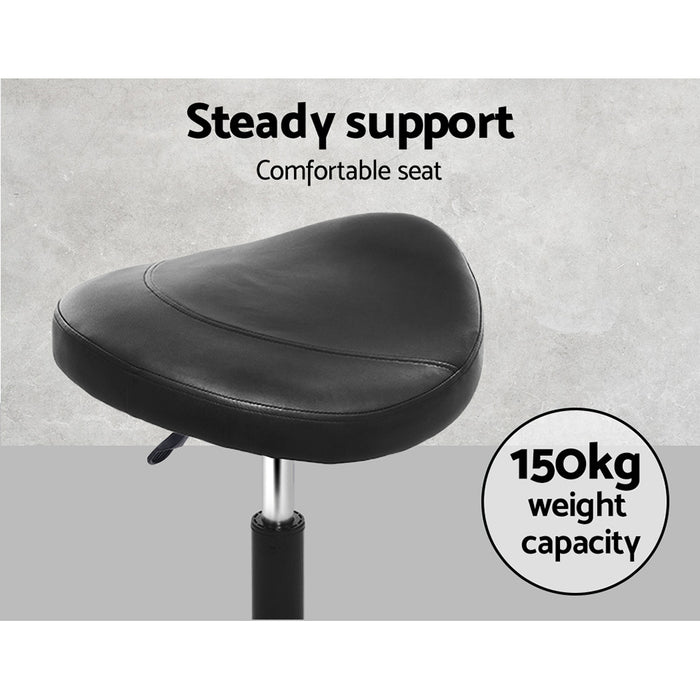 Vernezza 360° Rotatable Swivel Salon Stool in Black | Beauty Barber Hairdressing Stool