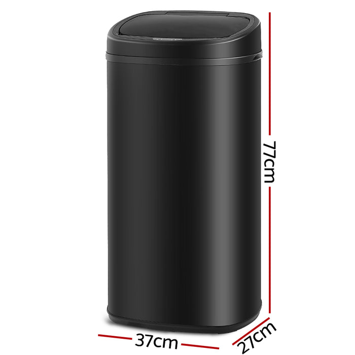 Automa 88L Black Motion Sensor Rubbish Bin | Hands Free Rubbish Bins