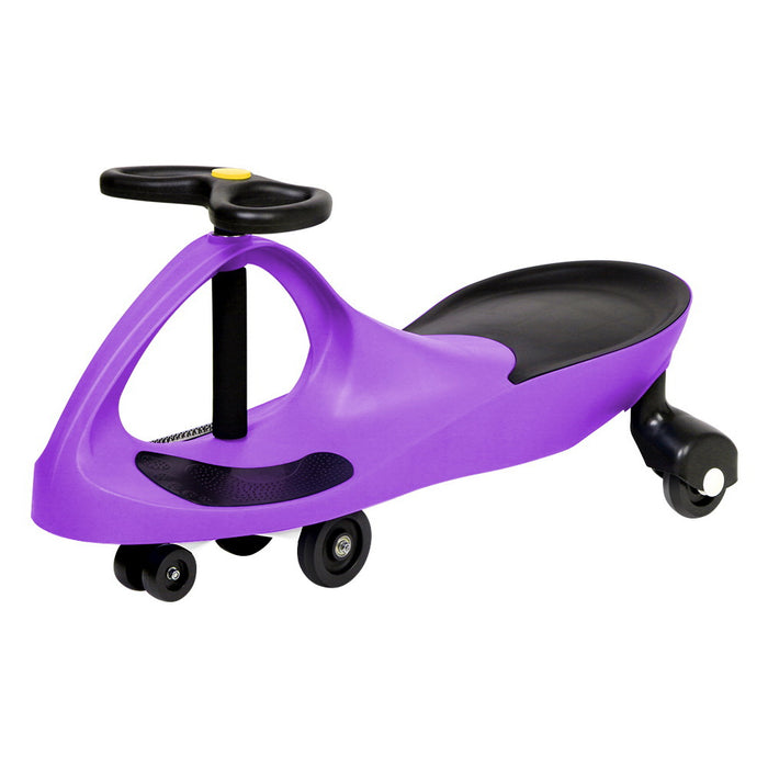 Funzee Kids Ride on Swing Car| Childrens Fun Wiggle Ride on Scooter Car in Purple
