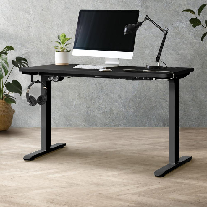 Leno Premium 71-116cm Electric Adjustable Standing Desk | Motorised Office Desk with USB & Type C Ports | 3 Frame Colours - 4 Table Choices