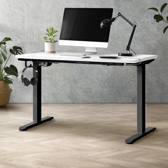 Leno Premium 71-116cm Electric Adjustable Standing Desk | Motorised Office Desk with USB & Type C Ports | 3 Frame Colours - 4 Table Choices