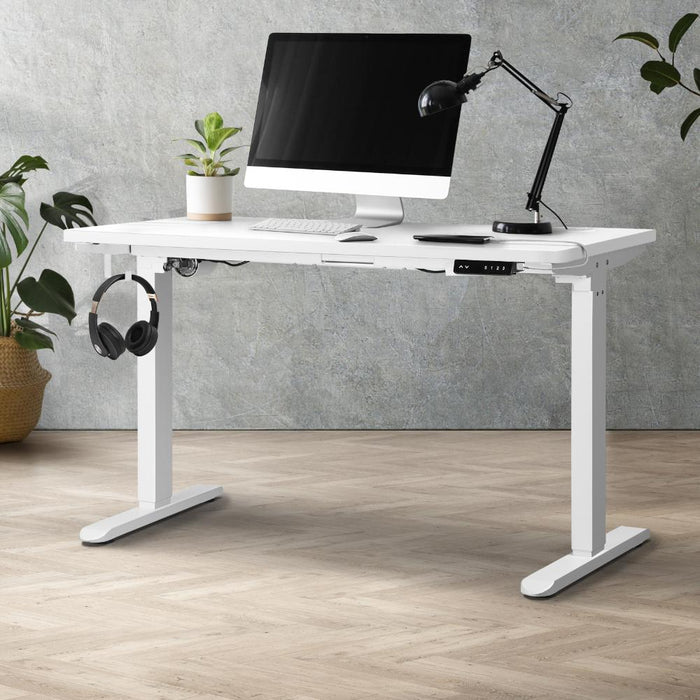 Leno Premium 71-116cm Electric Adjustable Standing Desk | Motorised Office Desk with USB & Type C Ports | 3 Frame Colours - 4 Table Choices