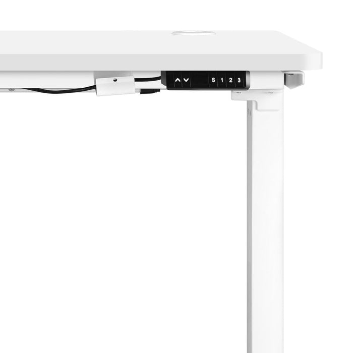 Leno Premium 71-116cm Electric Adjustable Standing Desk | Motorised Office Desk with USB & Type C Ports | 3 Frame Colours - 4 Table Choices