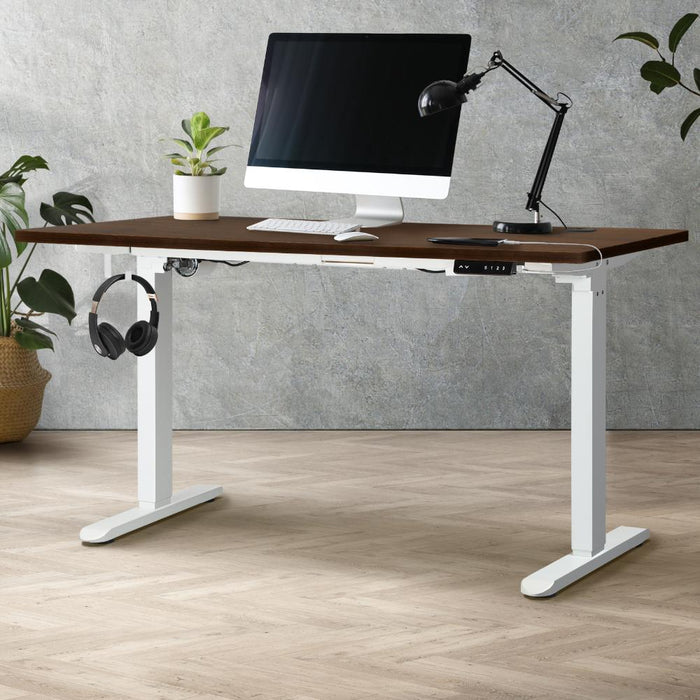 Leno Premium 71-116cm Electric Adjustable Standing Desk | Motorised Office Desk with USB & Type C Ports | 3 Frame Colours - 4 Table Choices