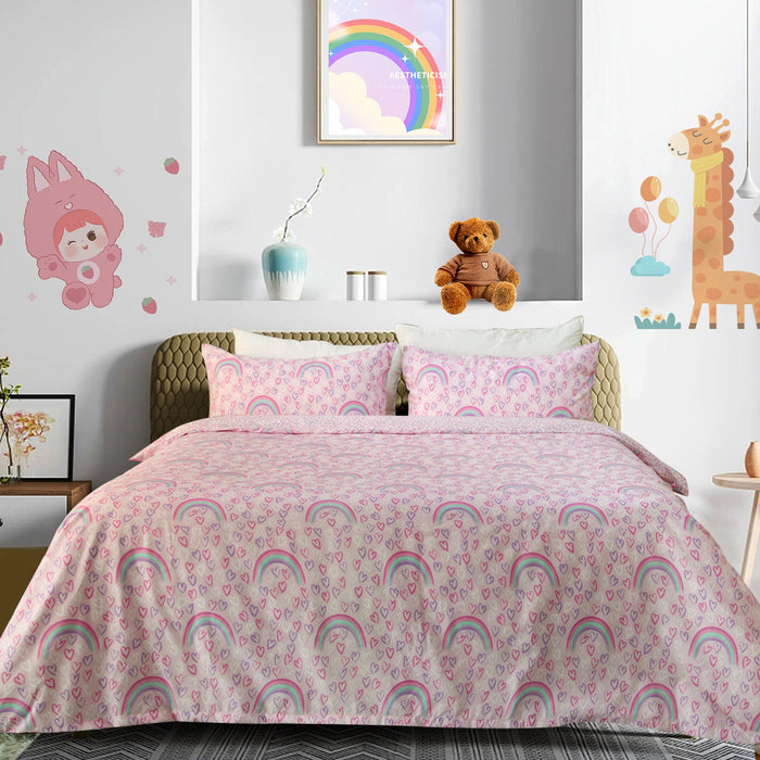 Shangri-La Kids Dreams Reversible Quilt Cover Set | 2 Sided Soft Wrinkle Free Children's Duvet Cover | 2 Sizes - 3 Designs