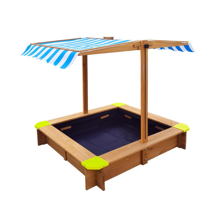 Premium High Quality Kids Outdoor Sandpit Box with Canopy Roof | Kids Outdoor Fun