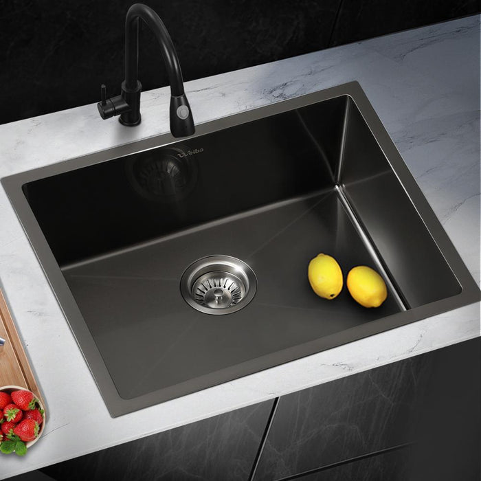 Super High Quality Stainless Steel Kitchen Sink in Black or Silver Finish | Kitchen Laundry Steel Sinks |  Single or Double Bowl