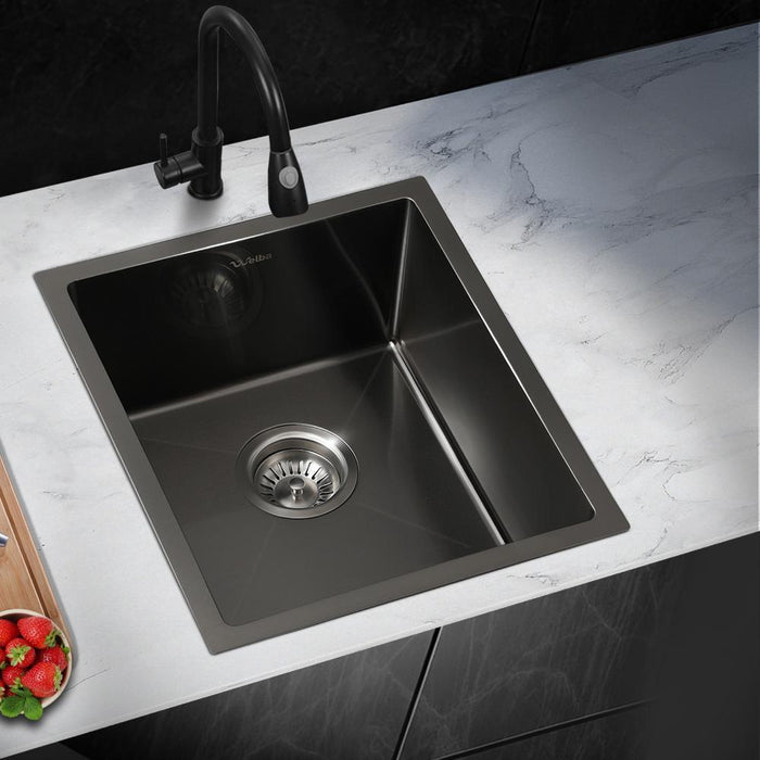 Super High Quality Stainless Steel Kitchen Sink in Black or Silver Finish | Kitchen Laundry Steel Sinks |  Single or Double Bowl