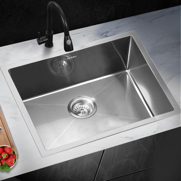 Super High Quality Stainless Steel Kitchen Sink in Black or Silver Finish | Kitchen Laundry Steel Sinks |  Single or Double Bowl