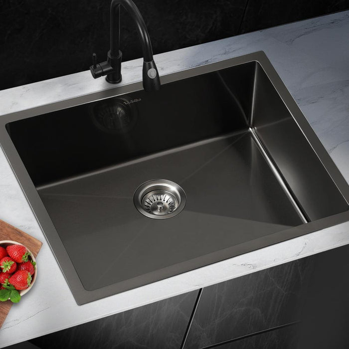 Super High Quality Stainless Steel Kitchen Sink in Black or Silver Finish | Kitchen Laundry Steel Sinks |  Single or Double Bowl