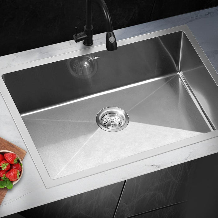 Super High Quality Stainless Steel Kitchen Sink in Black or Silver Finish | Kitchen Laundry Steel Sinks |  Single or Double Bowl