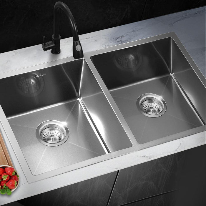 Super High Quality Stainless Steel Kitchen Sink in Black or Silver Finish | Kitchen Laundry Steel Sinks |  Single or Double Bowl