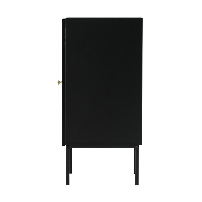 Amaro Nero Tempered Glass Bathroom Cabinet Storage Unit | Multi Storage Laundry or Bathroom Cupboard and Shelving Unit | 3 Sizes