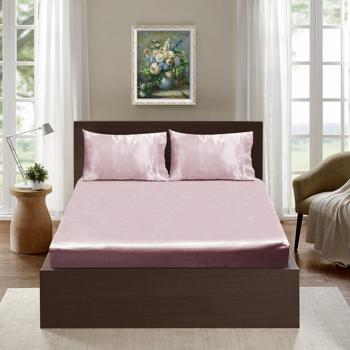 Ramesses Casablanca Ultra Soft Silky Satin FITTED Sheet Combo Set | Super smooth and soft | 3 Sizes - 8 Colours