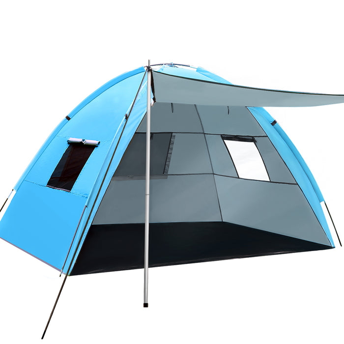 4 Person Pop Up Beach Tent | Camping Hiking Sun Shade Shelter by Weisshorn