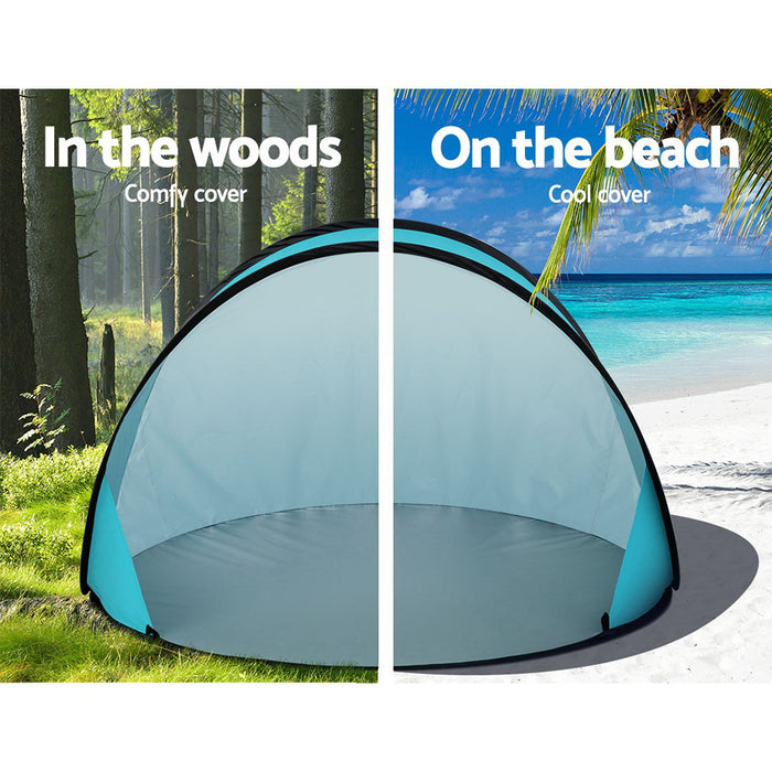 Easy Pop Up UV Resistant Beach Shade | Portable Sun Shade Shelter