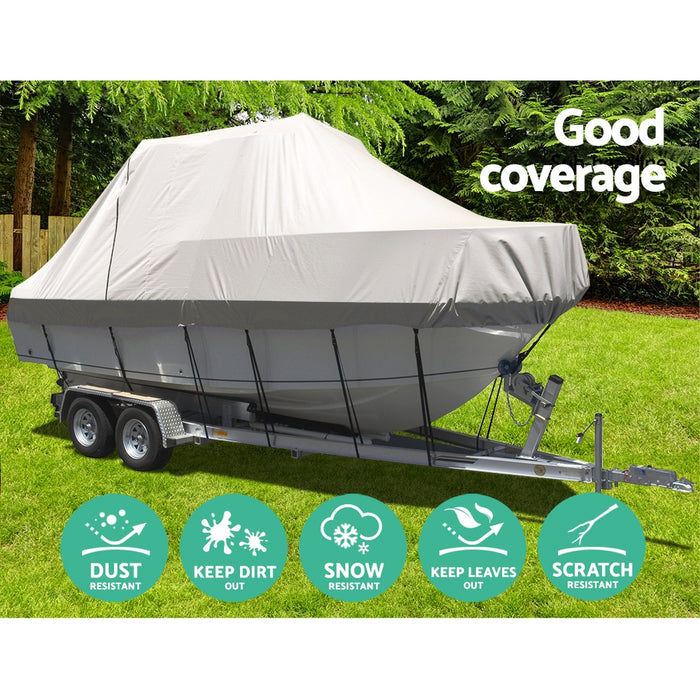 Heavy Duty Adjustable High Clearance 5.8m - 6.4m Waterproof Boat Cover