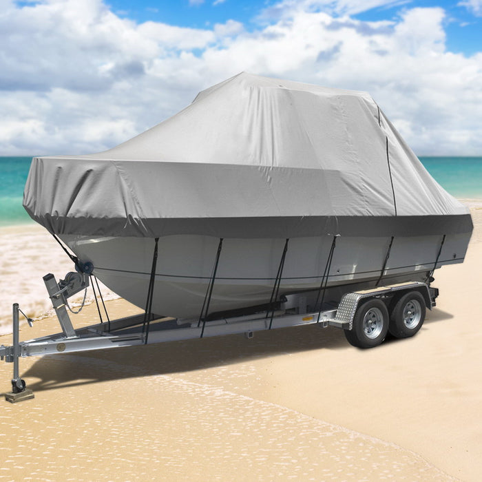 Heavy Duty Adjustable High Clearance 7 - 7.6m Waterproof Boat Cover