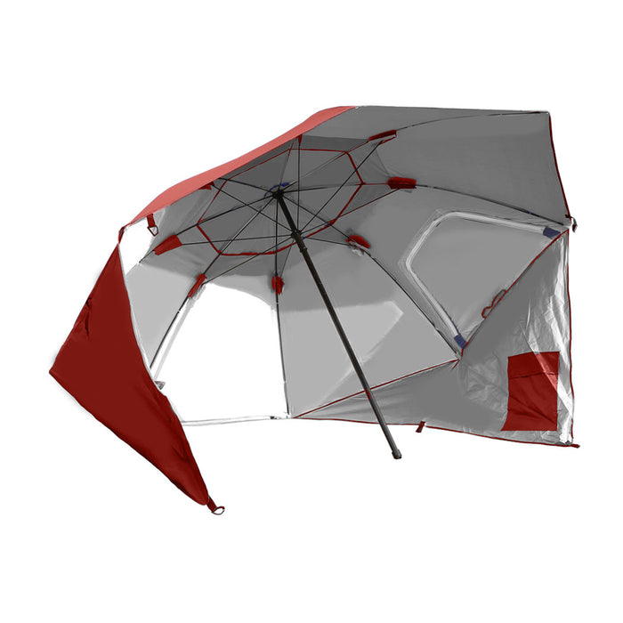 2.33M Large Beach Umbrella | UV Protected Beach Shelter and Beach Shade in Red