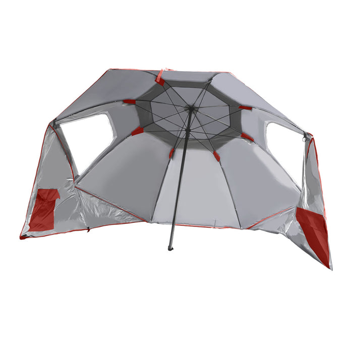 2.33M Large Beach Umbrella | UV Protected Beach Shelter and Beach Shade in Red