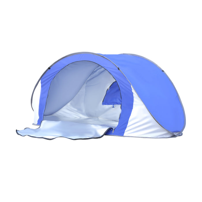 3 Person Easy Pop Up Beach Tent | Camping Hiking Sun Shade Shelter by Mountainview