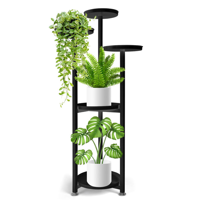 Natura 5 Tier High Quality Metal Plant Stand | Flower Pot Shelves and Stand Display | 2 Sizes - 5 Colours