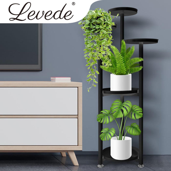 Natura 5 Tier High Quality Metal Plant Stand | Flower Pot Shelves and Stand Display | 2 Sizes - 5 Colours