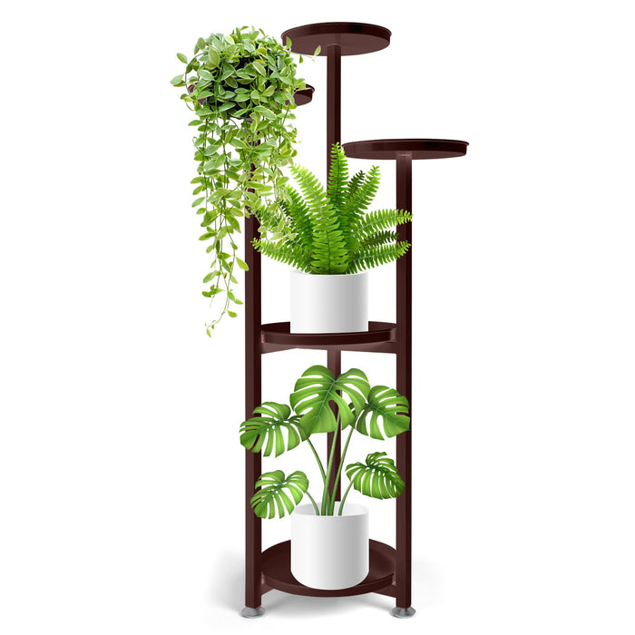 Natura 5 Tier 120cm Metal Plant Stand | Flower Pot Shelves and Stand Bronze