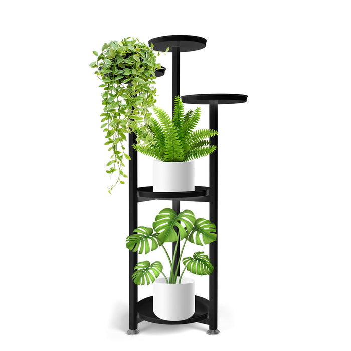 Natura 5 Tier 100cm Metal Plant Stand | Flower Pot Shelves and Stand in Black