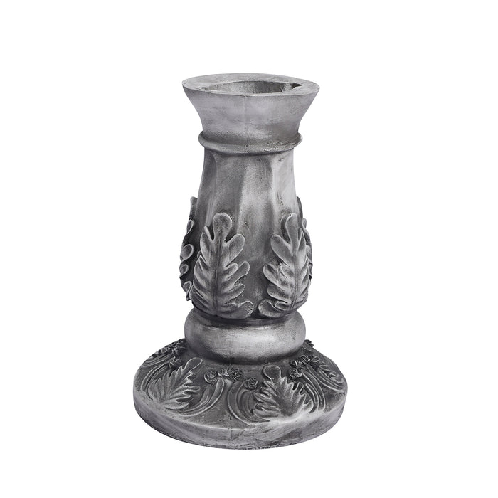 Outdoor Fairy Sculpture Bird Bath | Garden Ornament Bird Feeder in Grey