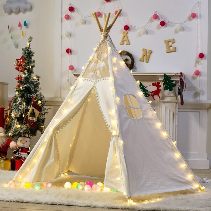 Funzee 100% Cotton 5 Poles Giant Kids Teepee Tent