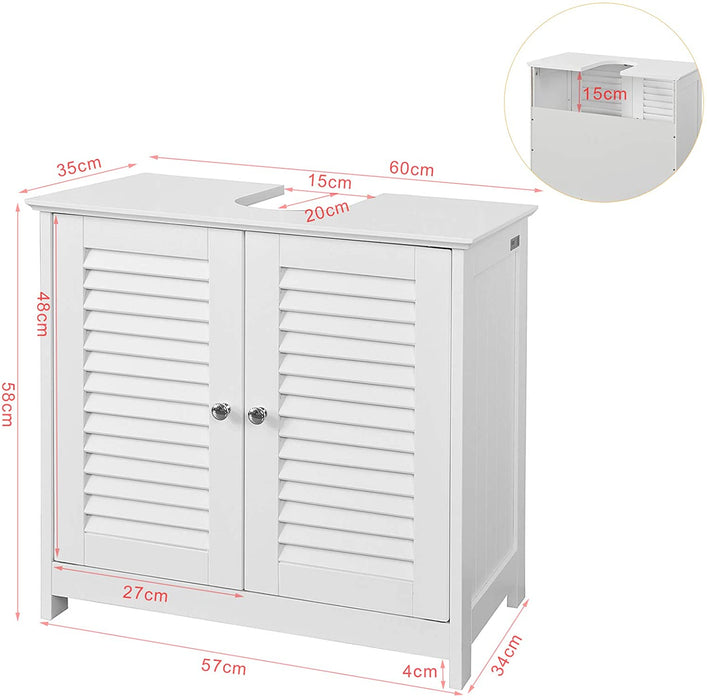 Mila 58cm H Francois Bathroom Storage Cabinet in White