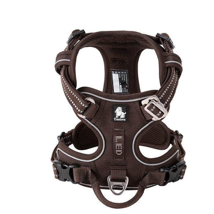 Medium Pet Friendly No Pull Dog Harness Brown